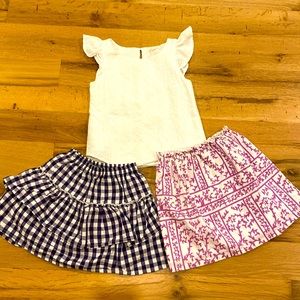 Skirts and textured top combo